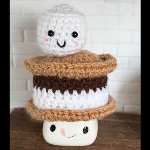 Mini Marshmallow Mug with S’mores Crochet Hat